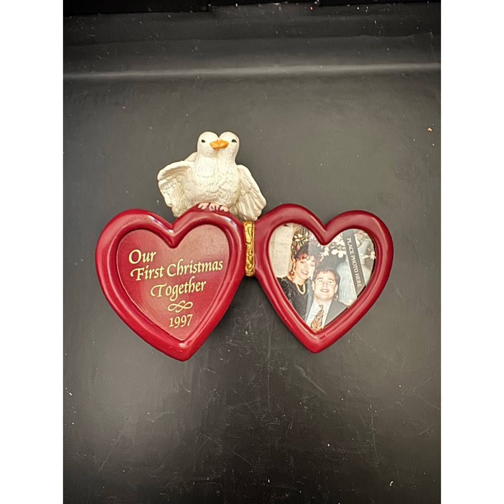 1997 Hallmark Keepsake Ornament Our First Christmas Together Photo Holder Doves